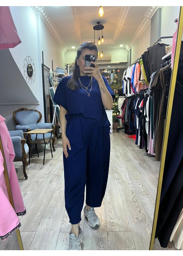 Standart Beden Şalvarlı Takım ( lacivert )