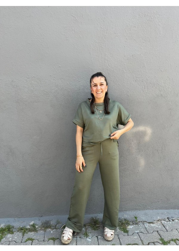 Kristal Kumaş Takım ( Haki Yeşil )