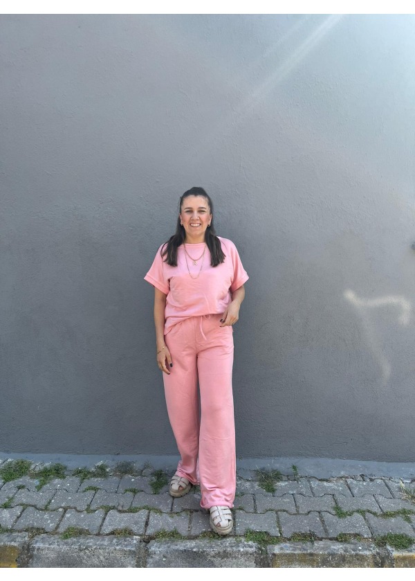Kristal Kumaş Takım ( pembe )