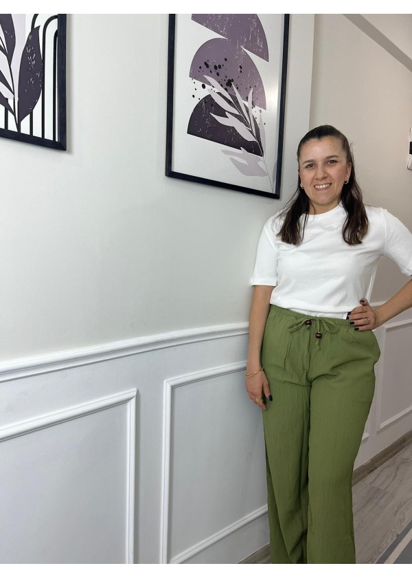 Orjinal Zr Model Dokuma Bürümcük İnce Kemer Pantolon ( Yeşil )