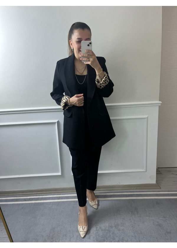 Kol Lepoar Detay Premium Blazer Ceket 