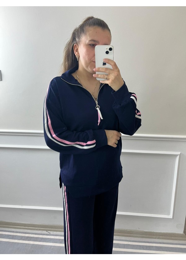 Pembe Beyaz Şeritli Takım 