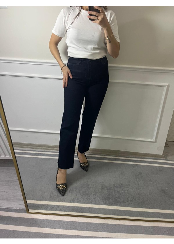 Likralı Lacivert Jean 