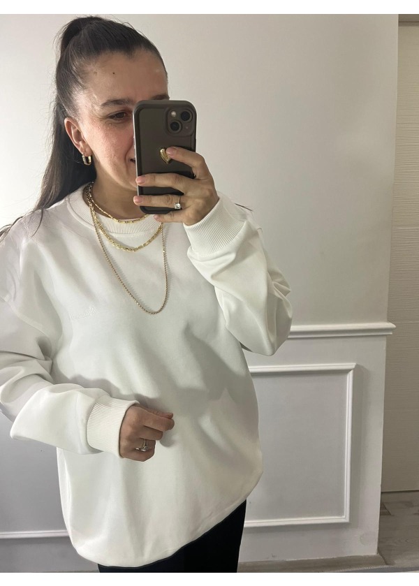 Sweat T-Shirt ( Beyaz )