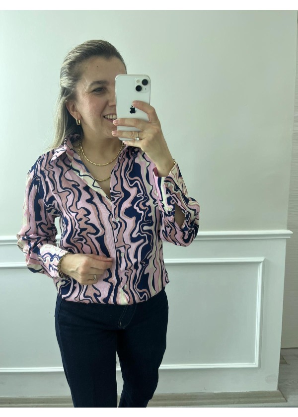 Modal Tensel Kumaş Desenli Gömlek