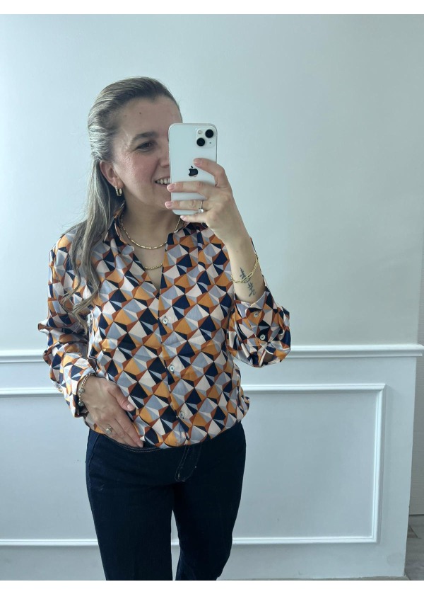 Modal Tensel Kumaş Desenli Gömlek