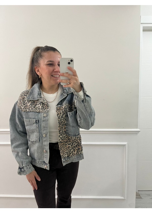 Leopar Desen Kot Ceket