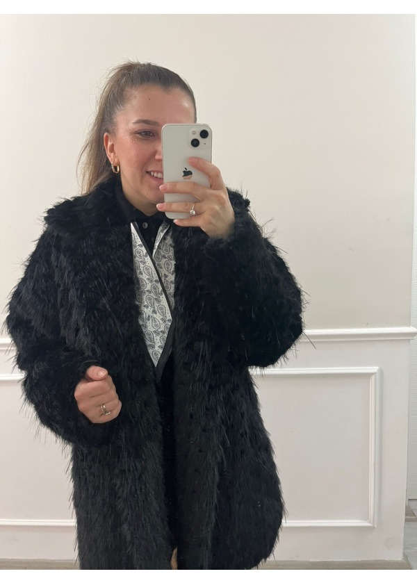 Kürk Mont ( Siyah )