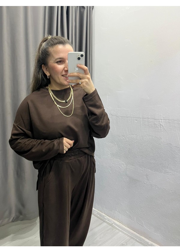 Şalvarlı Takım ( Kahve )