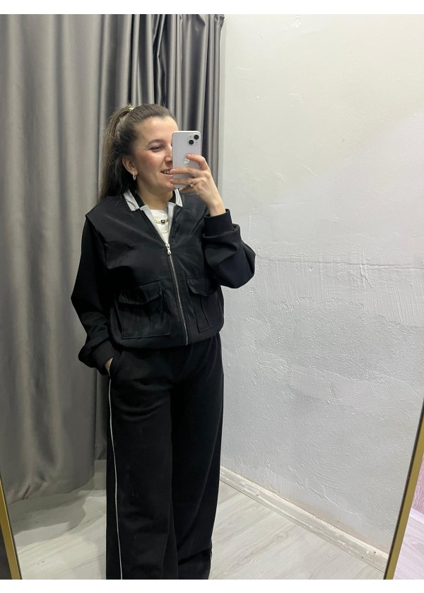 Ceketli Fermuarlı Modal Takım 