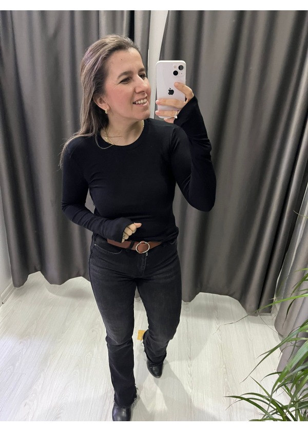 Parmak Geçmeli Body siyah 