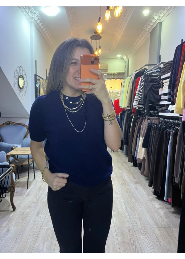 Yumoş Kısa Kollu Bluz 